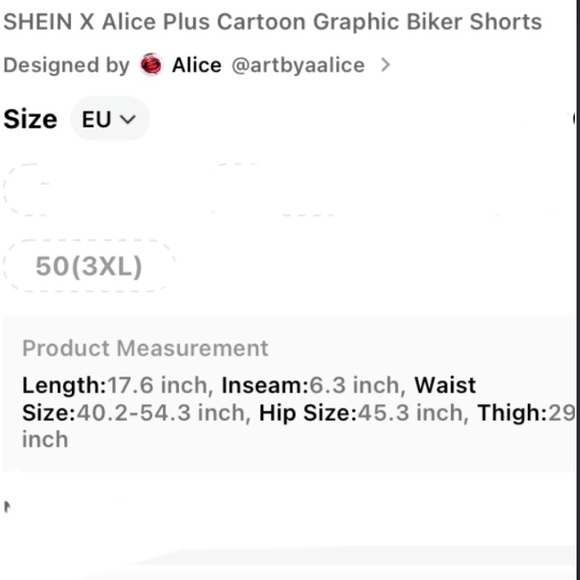 🆕 Alice Plus Cartoon Black Biker Shorts!!! Brand New!!! - Picture 5 of 6